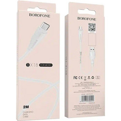 Cable Borofone BX18 USB to Micro 2m White