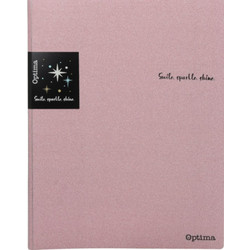 Ντοσιέ Σούπλ με Διαφάνειες 20 Θέσεων Glitter Ροζ 120377P