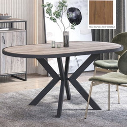 Νο 17 Τραπεζαρία O160x90x77 Με Επιλογές Χρωμάτων - Νέο Καρυδί-New Walnut