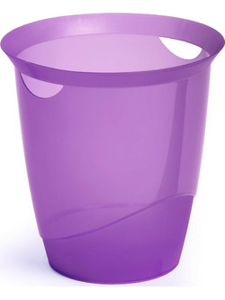 Καλάθι αχρήστων Durable λιλά διάφανο Trend 16L P.P. 1701710992