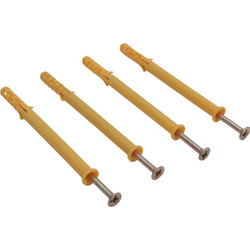 Σετ Βίδα με Πλαστικό Ούπα Φ6x100mm (50τμχ)
