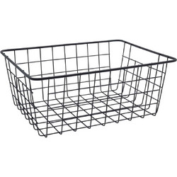 Μεταλλικό Καλάθι Αποθήκευσης 29x22x12cm Άσπρο ή Μαύρο