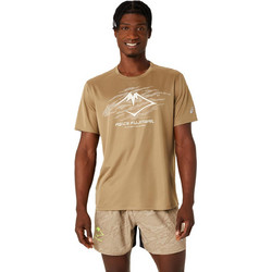 ASICS Fujitrail Logo SS Top Ανδρικό Αθλητικό T-Shirt Εκρού 2011C981-200