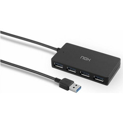 NOX NXLITEHUBONE USB Hub 3.0 USB-A με 4 Θύρες USB-A