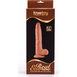 Lovetoy Real Extreme 9.5" The Sexual Passion Ρεαλιστικό Dildo με Βεντούζα & Όρχεις 23.75cm Flesh