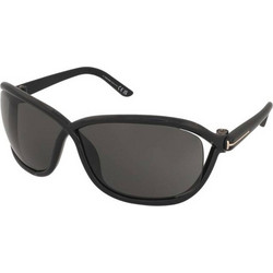 Tom Ford FT1069 01A Γυναικεία Γυαλιά Ηλίου Oversized Κοκάλινα Μαύρα με Μαύρο Φακό