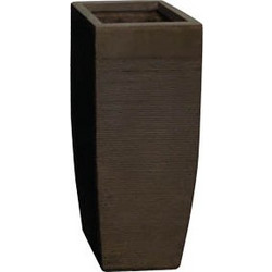 MarHome Fiber Clay Κασπώ Ρίγες Σκούρο Καφέ 20x20x45cm