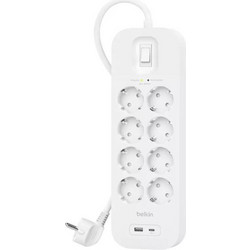 Belkin Surge Socket 8-fold + USB-A+C,900J,18W,2m SRB003vf2MV2
