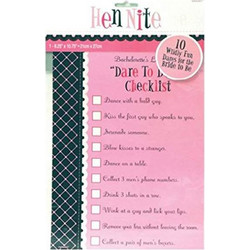 Παιχνίδι Dare to do it Checklist για Bachelor party