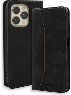 Bodycell PU Leather Book Θήκη Black (iPhone 16 Pro Max)