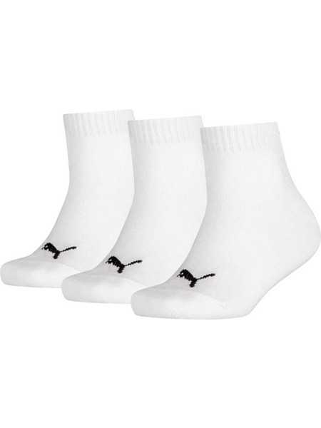 Puma Kids Plain Quarter Socks 3P Παιδικές Κάλτσες 3 Ζεύγη (701233224-300) Λευκό