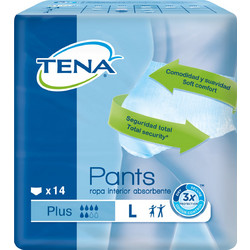 Tena Pants Plus Large Πάνες Βρακάκι Ακράτειας 6 Σταγόνες 14τμχ