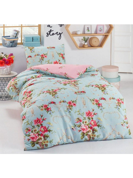 Παπλωματοθήκη Alanur 143EPJ8701 (Σετ 2τμχ) Turquoise-Pink L'essentiel Maison Μονό 140x200cm Βαμβάκι-Πολυέστερ