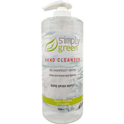 Simply Green Hand Cleanser Αντισηπτικό Gel Χεριών με Αντλία 1lt