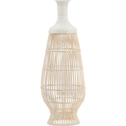 Artekko Lantern Κηροπήγιο Φανάρι Λευκή Πατίνα (25.9x25.9x72.1)cm