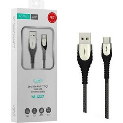 XIPIN LX52 Braided Καλώδιο USB 2.0 to micro USB 1.2m - Ασημί