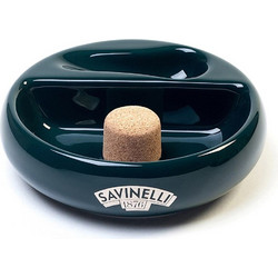 SAVINELLI - Κεραμικό Σταχτοδοχείο με Βάση για 1 Πίπα (W1007) - Green