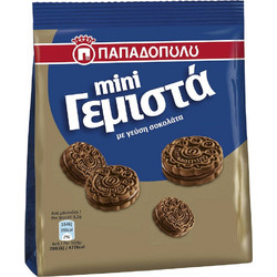 Παπαδοπούλου Γεμιστά Με Σοκολάτα Μπισκότα 90gr Συσκευασία 10 Τεμαχίων