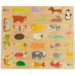 Andreu Toys Domino Ζώα Επιτραπέζιο Παιχνίδι για Παιδιά 2+ Ετών για 1+ Παίκτες