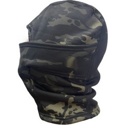 Αναπνεόμενη Ελαστική Balaclava One Size με επένδυση / Mαύρο-Χακί (x)