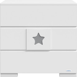 Casababy Stars Βρεφική Συρταριέρα Λευκή 94x50x88cm