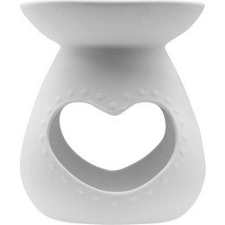 Κεραμικός Αρωματιστής ''Heart'' 9.8cm x 10.8cm x 10cm Άσπρος