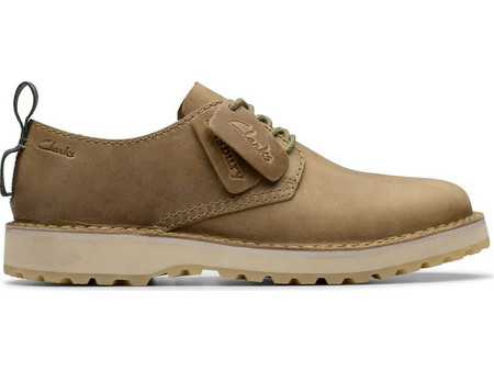 CLARKS 26178984 7 SOLSBURY LACE DARK SAND LEATHER MEN SHOES