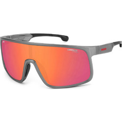 Carrera CA017S 4WC/UZ Αθλητικά Ανδρικά Γυαλιά Ηλίου Oversized Κοκάλινα Γκρι με Πορτοκαλί Polarized Φακό