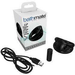 Bathmate Strength Vibe Ring Ελαστικό Δαχτυλίδι Πέους Σιλικόνης με Δόνηση Μαύρο