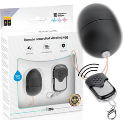 Online Remote Control Vibrating Egg Small Δονητής Egg για Ζευγάρια με Τηλεχειριστήριο Μαύρος