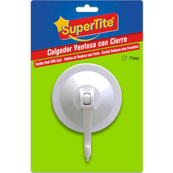 Supertite 7600 Γαντζάκι Βεντούζας με Ασφάλεια Λευκό 77mm