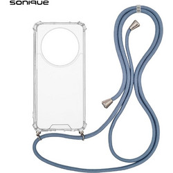 Sonique Armor Clear Θήκη Σιλικόνης με Κορδόνι (Honor Magic6 Lite 5G) Μπλε Γκρι