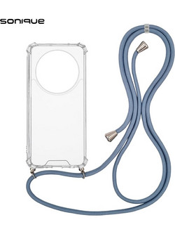 Sonique Armor Clear Θήκη Σιλικόνης με Κορδόνι (Honor Magic6 Lite 5G) Μπλε Γκρι