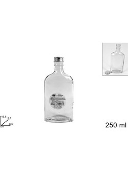 Μπουκάλι Γυάλινο με Καπάκι Βιδωτό 250ml