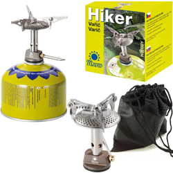 The lightest tourist stove for gas cartridges (valve or thread) HIKER 70gram 2.4kW