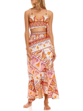Agua Benditta - Φούστα Γυναικεία Brasil Leva 8262-Multicolor