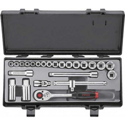 FORCE 3251-5 ΚΑΣΕΤΙΝΑ ΚΑΡΥΔΑΚΙΑ 24 ΤΕΜ. ΚΑΡΕ 3/8" ΕΞΑΓΩΝΑ 6-24 mm