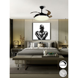 Schuller Vento 168328D Ανεμιστήρας Οροφής 50cm 38W με Φως & Τηλεχειριστήριο Μαύρος