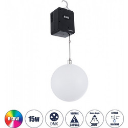 GloboStar 51202 LIFT BALL Επαγγελματικό Φωτιστικό Ειδικών Εφέ Φ30cm KINETIC BALL Light CREE LED 4in1 15W - 15 x 1W LED SMD Chips RGBW - Μέγιστο Μήκος Ανύψωσης 3.5 Μέτρα - AC 220V-240V DMX512 Display o