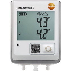 Testo Saveris 2-T2 Καταγραφικό δεδομένων WiFi με οθόνη και δύο υποδοχές για εξωτερικούς αισθητήρες θερμοκρασίας NTC ή επαφή πόρτας. Κωδικός 0572 2032