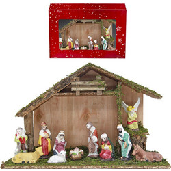 Φάτνη Ξύλινη Πολύ Μεγάλη 37x24cm Xmasfest 113938