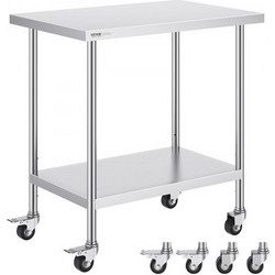 Τραπέζι Εργασίας Ανοξείδωτο VEVOR 24x36" με Ρόδες CFBXGGZTLCDJ3O0M6V0