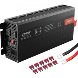 VEVOR Τροποποιημένο Ημιτονοειδές Inverter 3000W DC12V σε AC230V με Οθόνη LCD CE FCC XZXNBQ3000WX61GMMV2