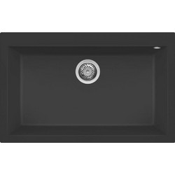 Elleci Quadra 130 Υποκαθήμενος Νεροχύτης Γρανίτη Ghisa 79x50cm