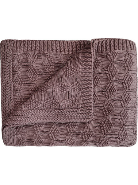 Mushie Honeycomb Πλεκτή Κουβέρτα Honeycomb Desert Rose 80x100cm