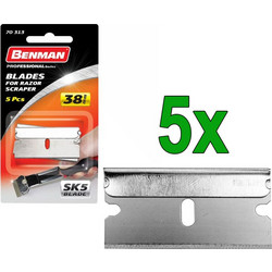 BENMAN 70313 Ανταλλακτικές Λεπίδας Ξύστρας (5 τεμ)
