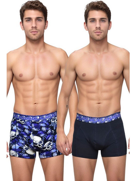 Boxer Ανδρικό Σετ 2Pack D7050 - ΠΟΛΥΧΡΩΜΟ