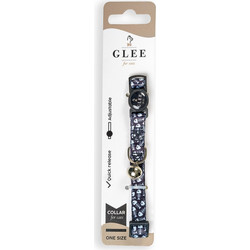 Glee Περιλαίμιο Γάτας Grey Frishbone με Πλαστικό Κούμπωμα & Κουδουνάκι 10mmx30cm