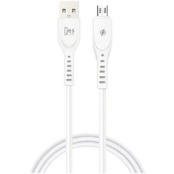 Jes Καλώδιο Φόρτισης Micro-USB 3A 1m Λευκό (JC30V)