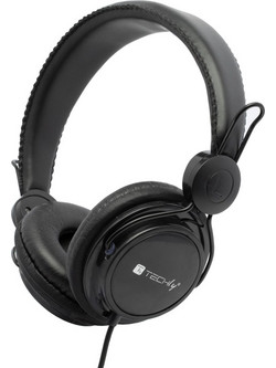 Techly ICC-HS736TY Ενσύρματα Ακουστικά Over Ear Μαύρα